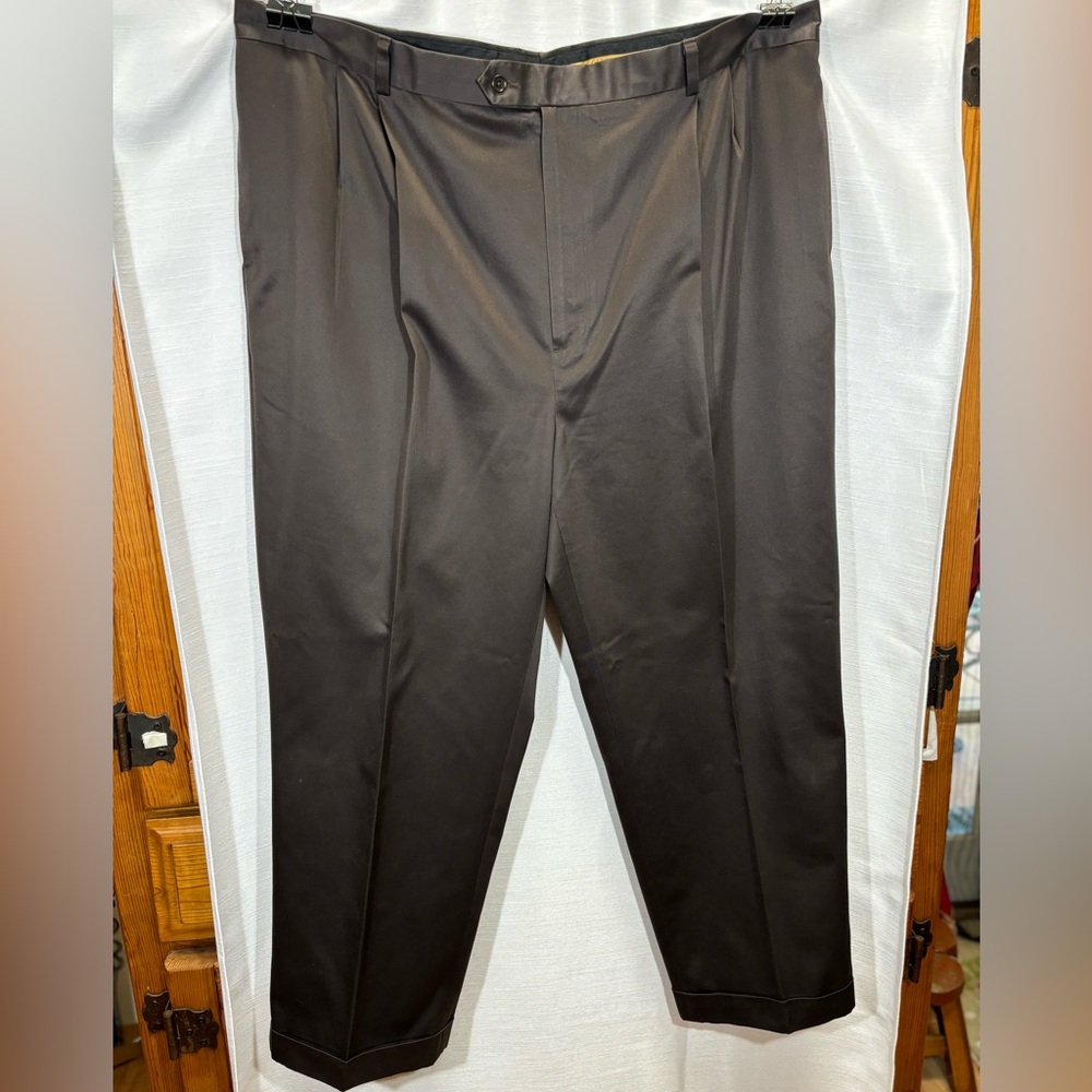 Roundtree & Yorke Gold Label Brown Dress Pants Men’s 50W x 30L 100% Cotton